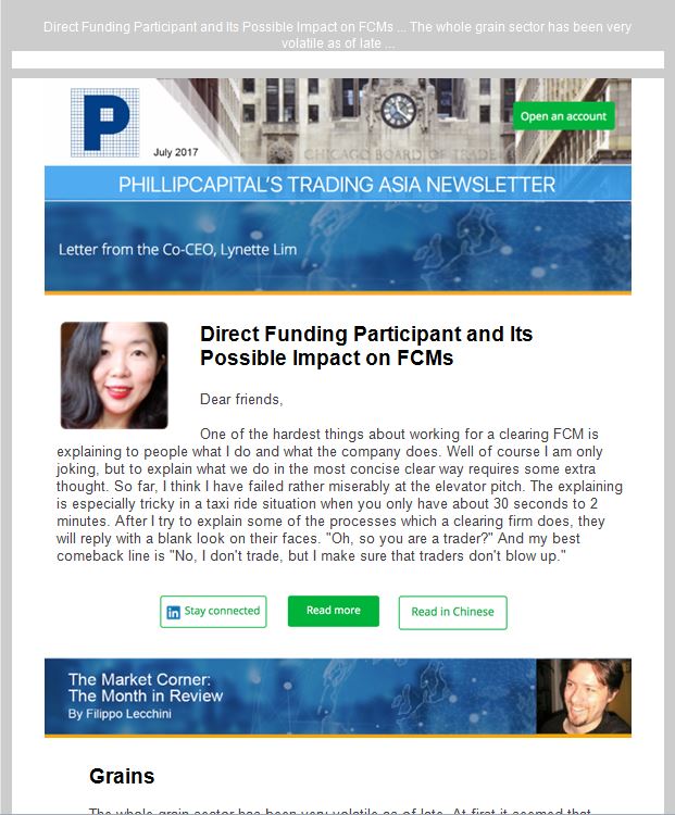 Phillip Capital newsletter, Phillip Capital Trading Asia newsletter